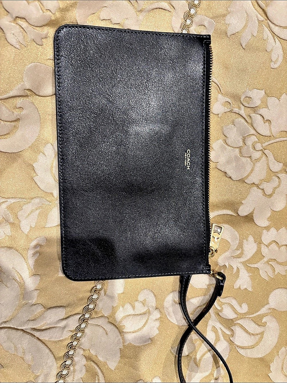 Coach Corner Zip Wristlet Black